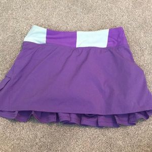 purple lulu lemon athletica tennis skirt